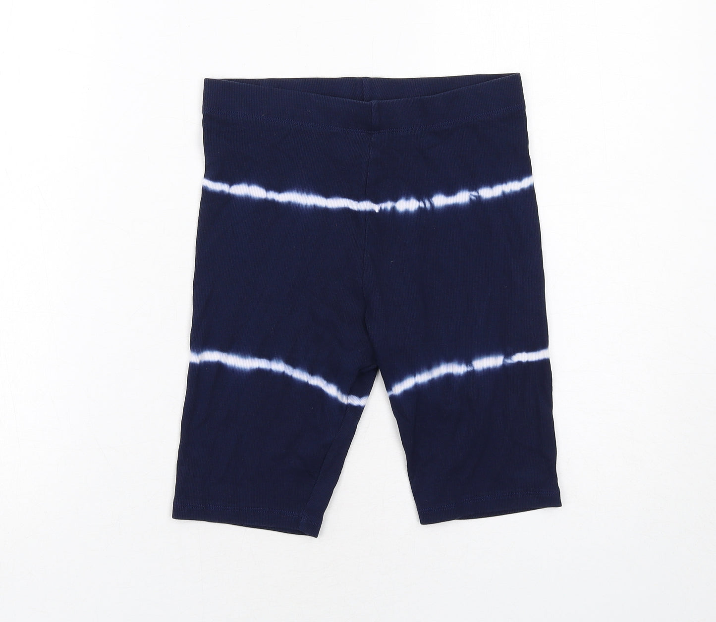NEXT Girls Blue Cotton Sweat Shorts Size 12 Years Regular - Tie-dye