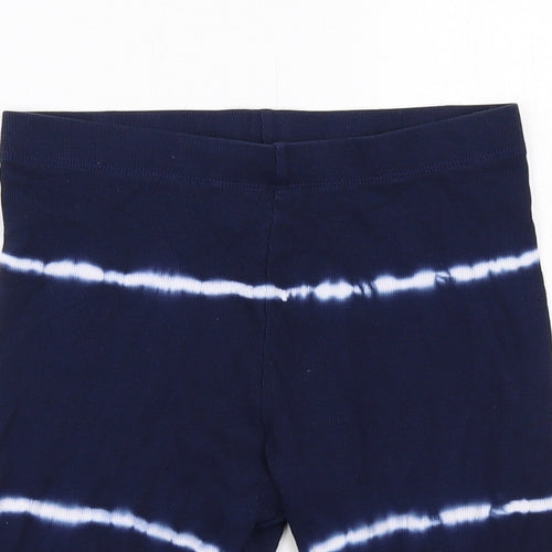 NEXT Girls Blue Cotton Sweat Shorts Size 12 Years Regular - Tie-dye