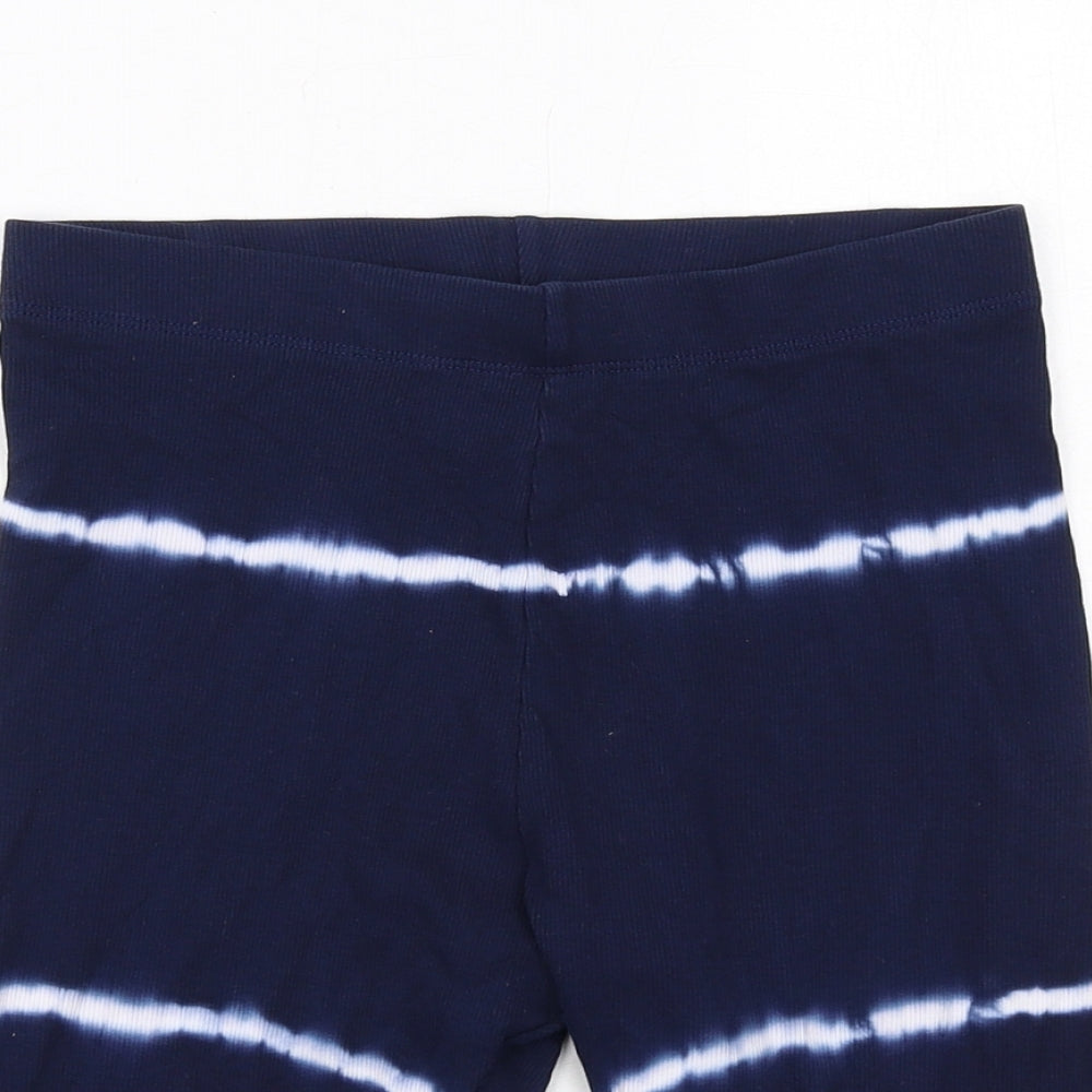 NEXT Girls Blue Cotton Sweat Shorts Size 12 Years Regular - Tie-dye
