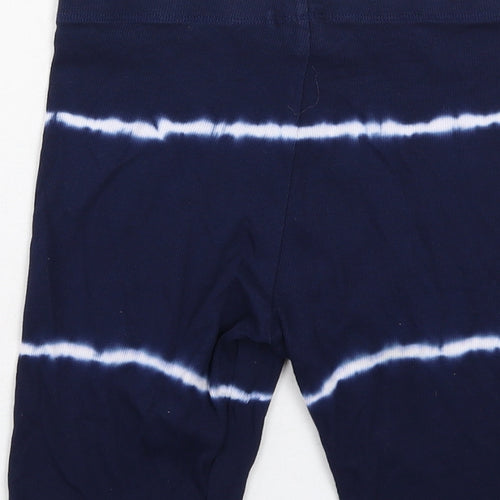 NEXT Girls Blue Cotton Sweat Shorts Size 12 Years Regular - Tie-dye