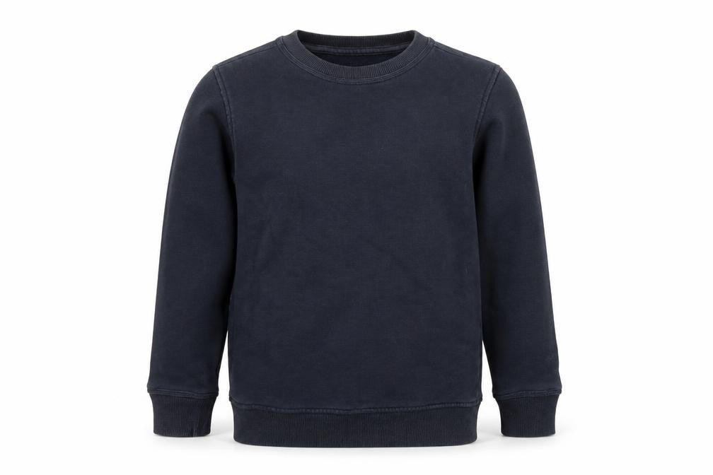 Front view of Marks & Spencer boys’ blue cotton pullover sweatshirt, size 9-10, years pullover