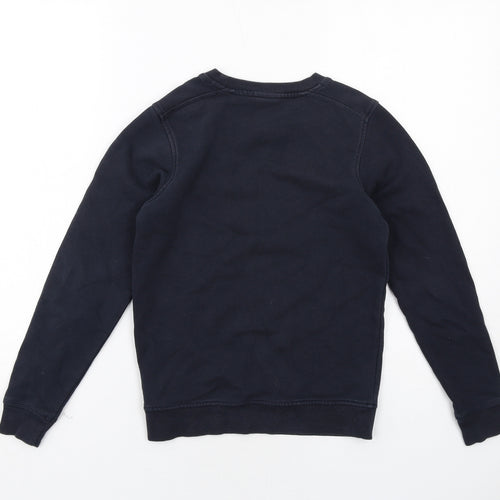 Marks and Spencer Boys Blue Cotton Pullover Sweatshirt Size 9-10 Years Pullover