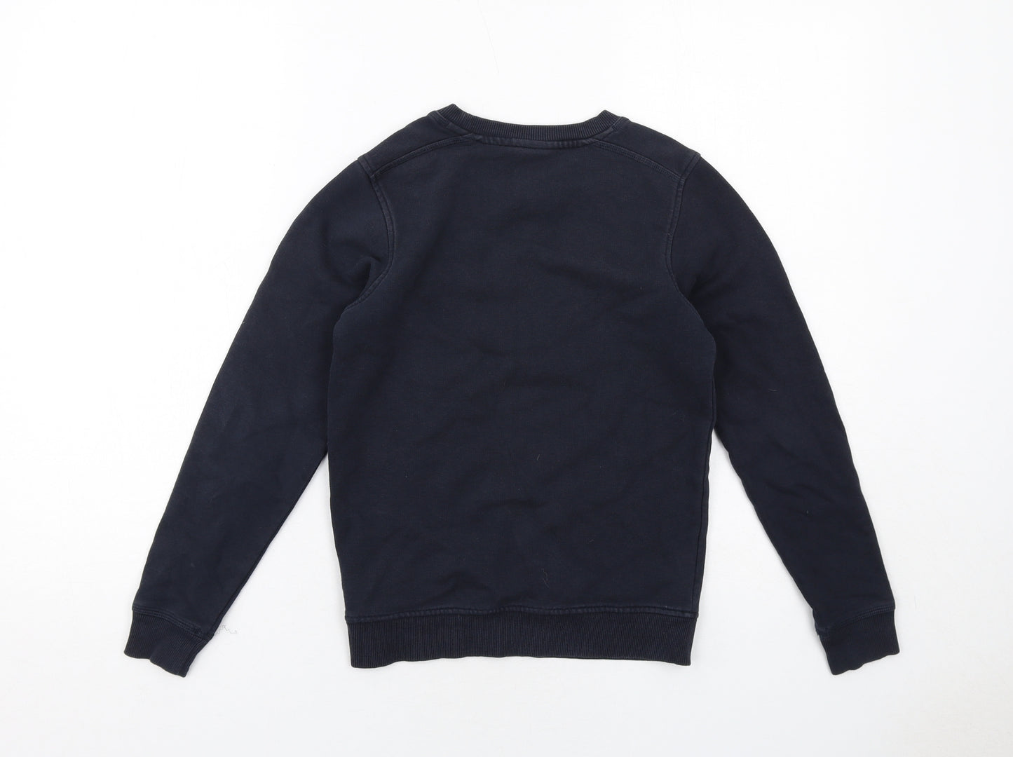 Marks and Spencer Boys Blue Cotton Pullover Sweatshirt Size 9-10 Years Pullover