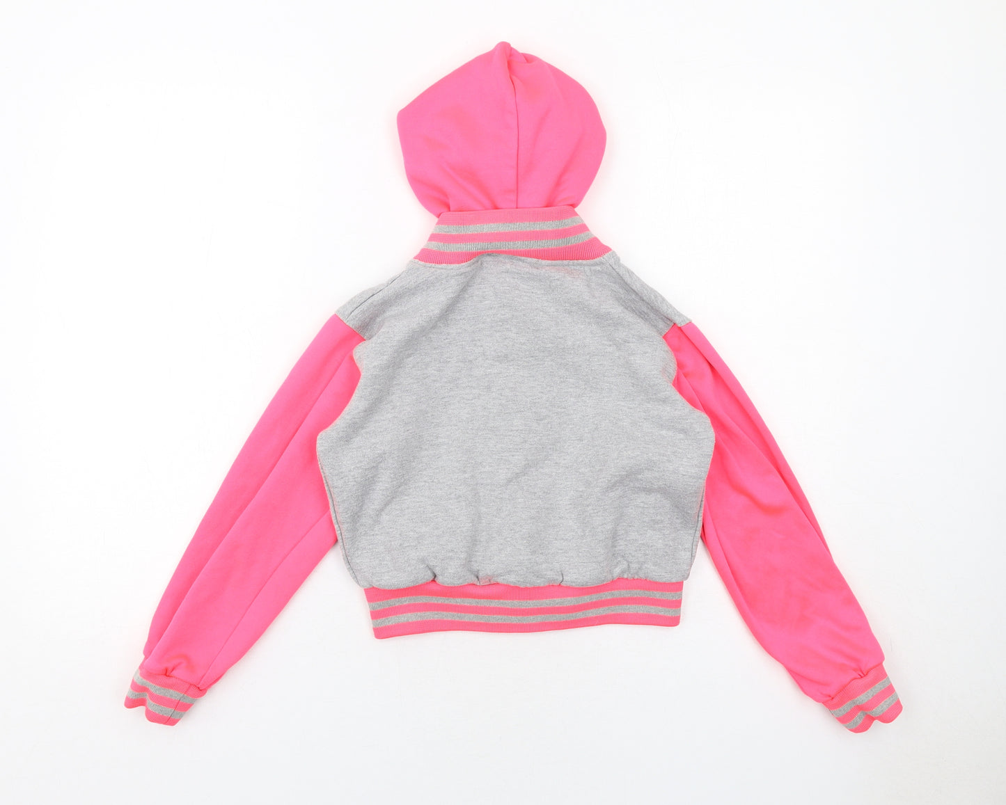 AtoZ Girls Pink Colourblock Jacket Size 11-12 Years Snap