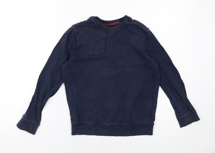 Marks and Spencer Boys Blue Cotton Pullover Sweatshirt Size 9-10 Years Pullover