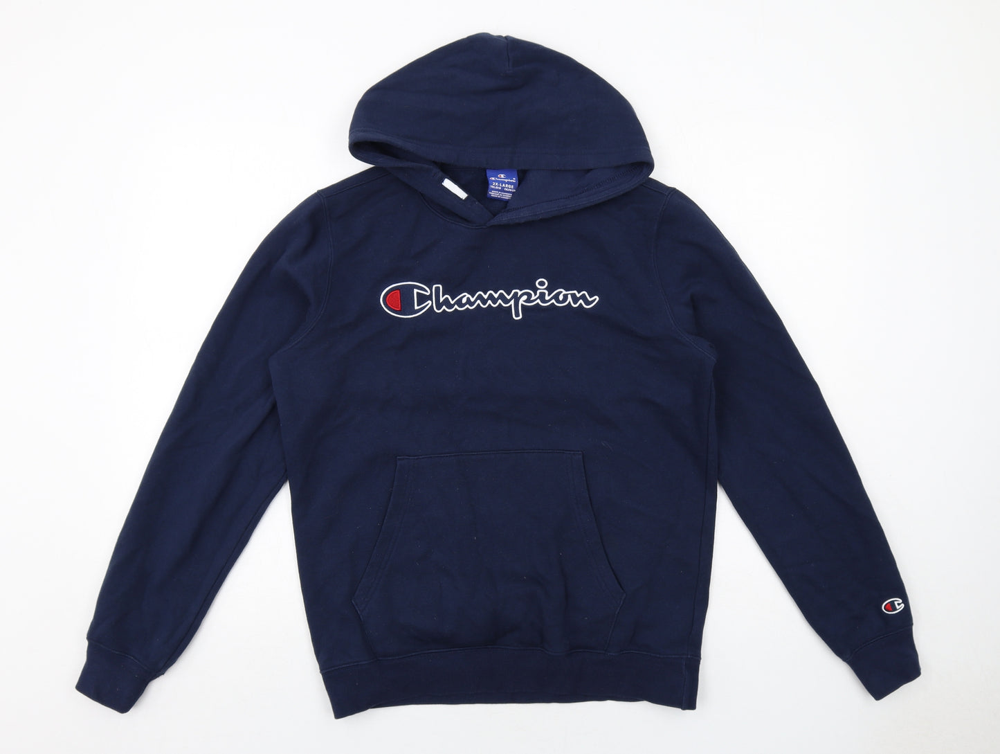 Champion Boys Blue Cotton Pullover Sweatshirt Size 15-16 Years Pullover