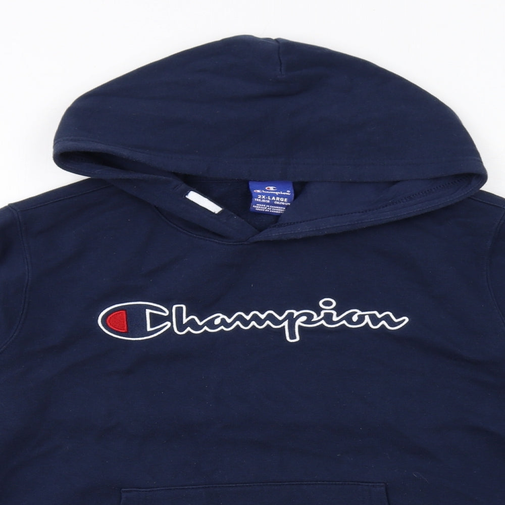 Champion Boys Blue Cotton Pullover Sweatshirt Size 15-16 Years Pullover