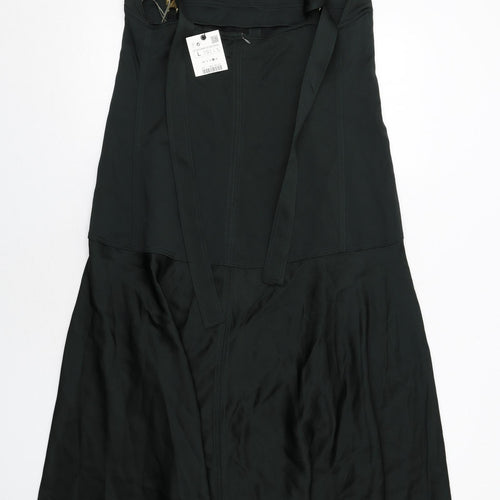 Zara Womens Green Polyester Maxi Size L Square Neck Zip