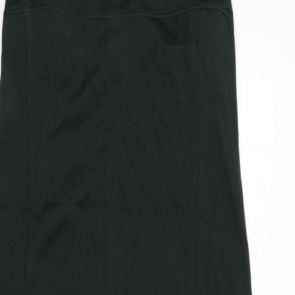 Zara Womens Green Polyester Maxi Size L Square Neck Zip