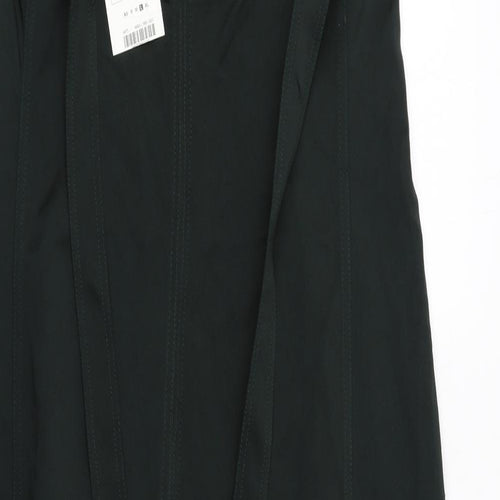 Zara Womens Green Polyester Maxi Size L Square Neck Zip