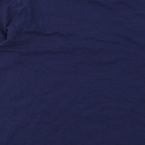 Jeff Banks Mens Blue Cotton T-Shirt Size M Round Neck