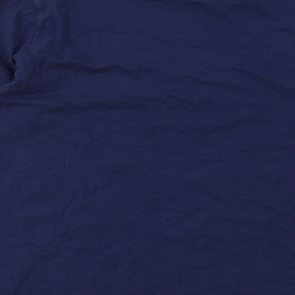 Jeff Banks Mens Blue Cotton T-Shirt Size M Round Neck