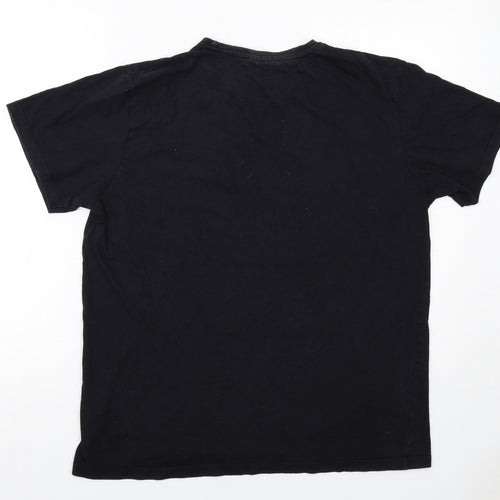 Marvel Mens Black Cotton T-Shirt Size L Round Neck - Whose Side Are You On?