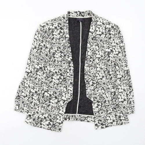 Marks and Spencer Womens White Geometric Jacket Blazer Size 12