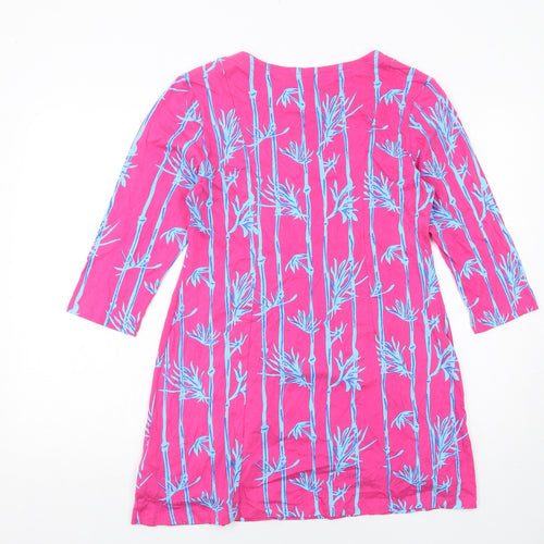 Mudd & Water Womens Pink Geometric Cotton A-Line Size 10 Round Neck Pullover