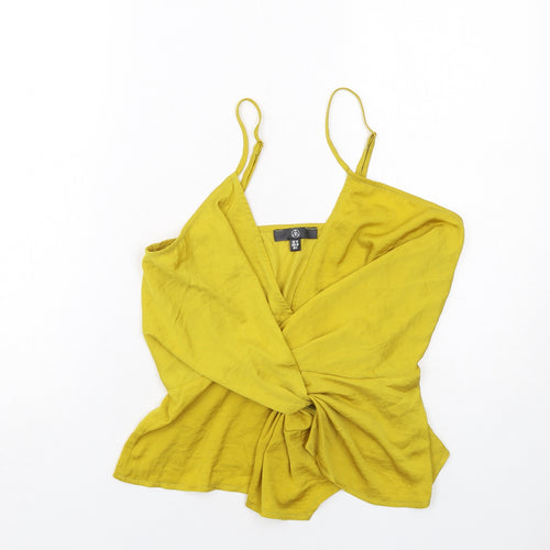 Missguided Womens Yellow Polyester Camisole Tank Size 10 V-Neck