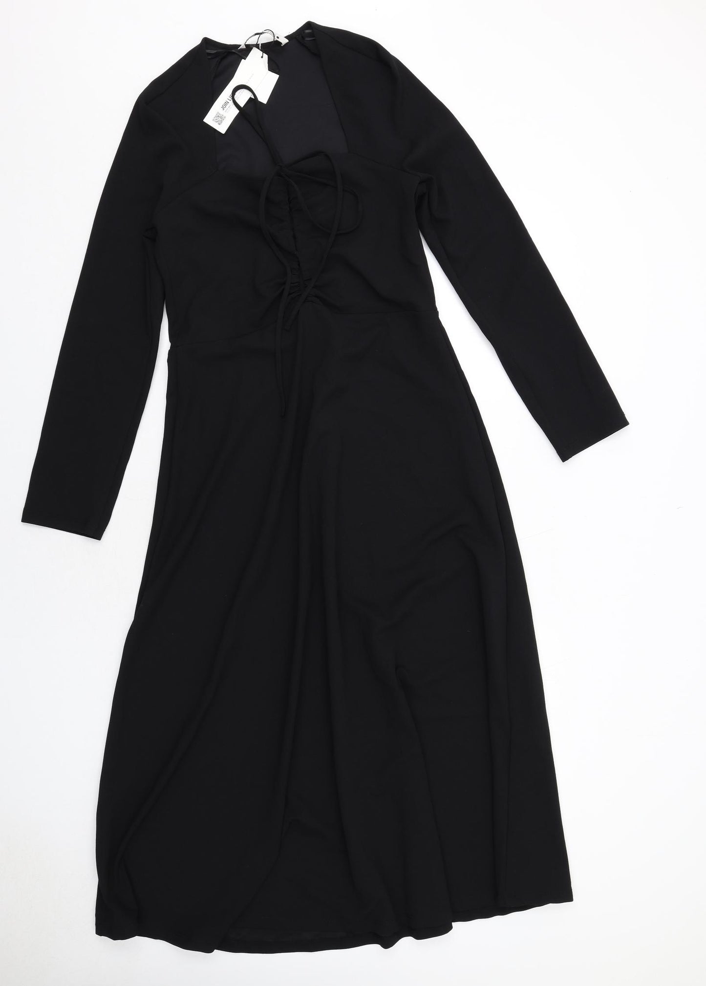 Zara Womens Black Polyester Trapeze & Swing Size M Square Neck Pullover