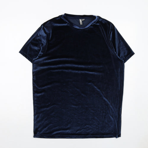 ASOS Mens Blue Polyester T-Shirt Size M Round Neck