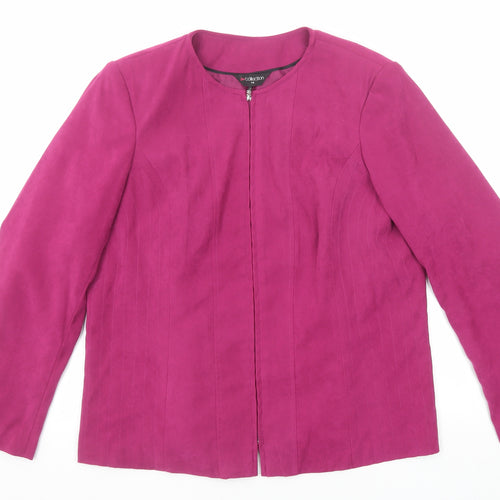 Bonmarché Womens Pink Jacket Size 18 Zip