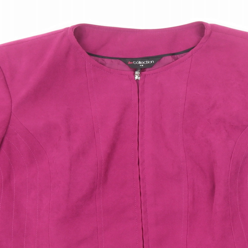 Bonmarché Womens Pink Jacket Size 18 Zip