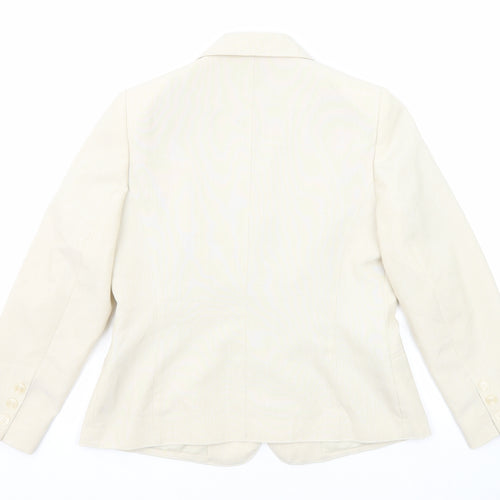 BHS Womens Beige Polyester Jacket Blazer Size 14