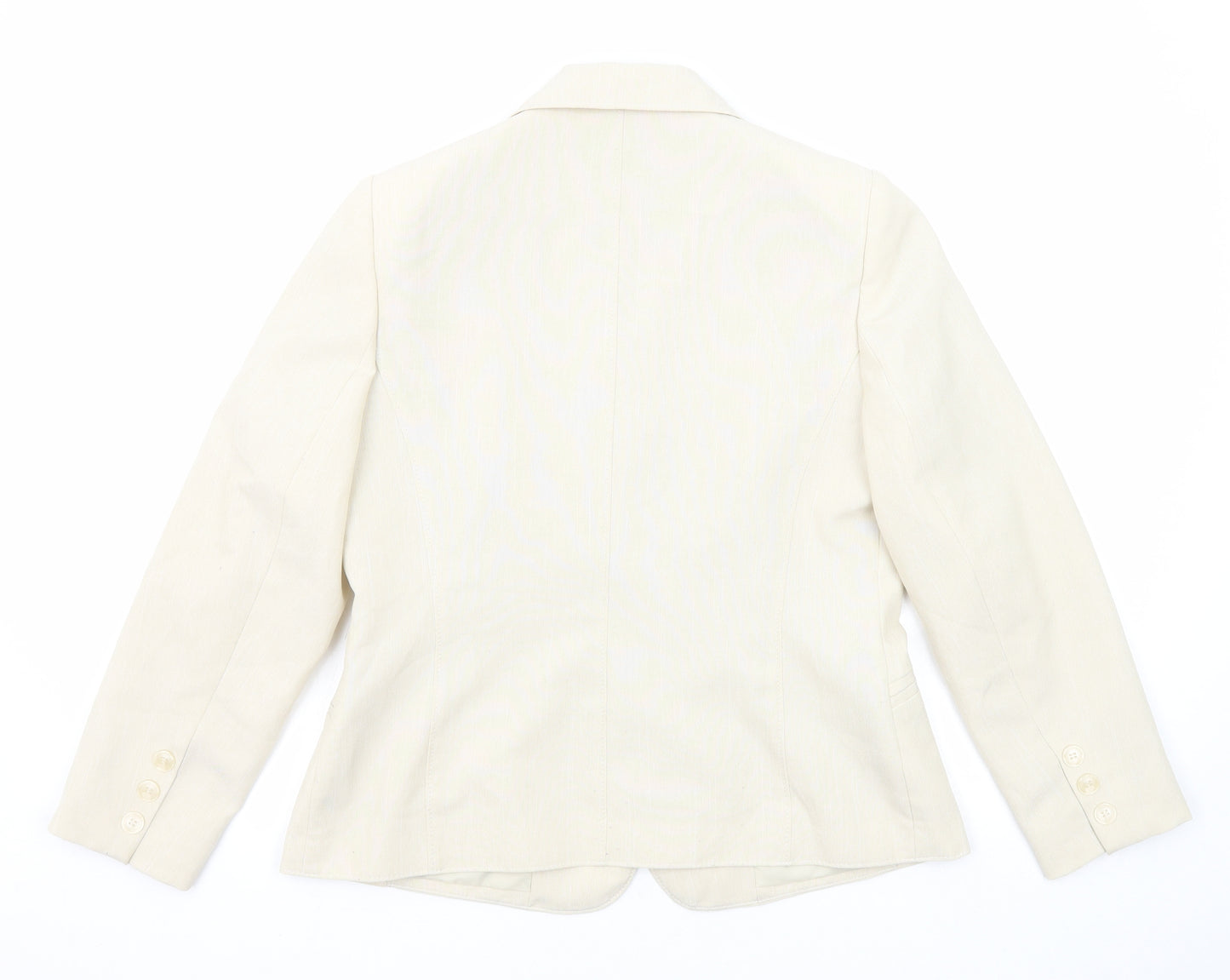 BHS Womens Beige Polyester Jacket Blazer Size 14