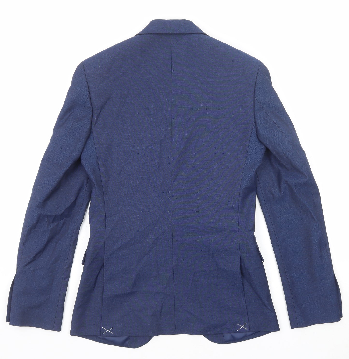 Marks and Spencer Mens Blue Polyester Jacket Suit Jacket Size 34 Regular