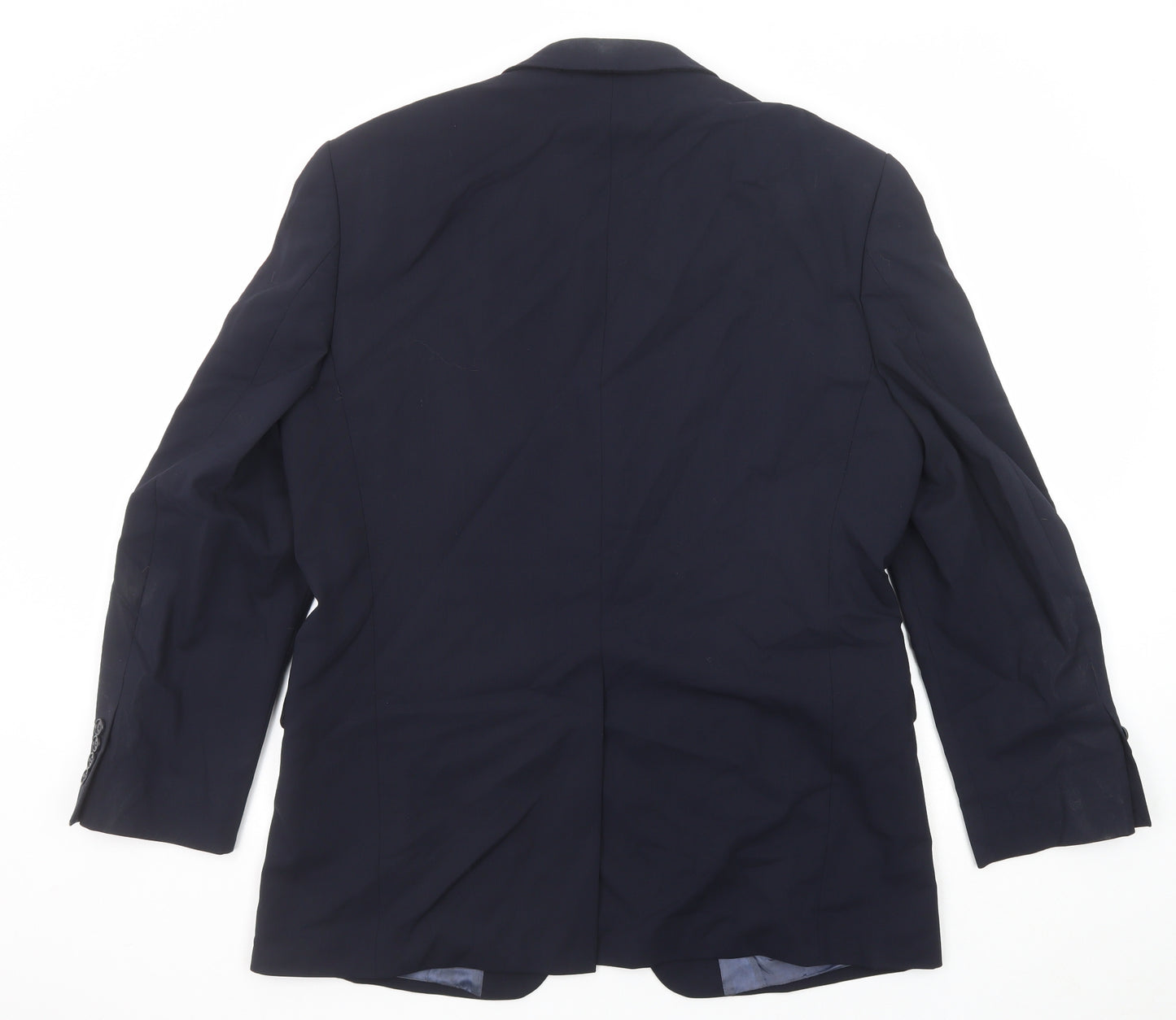 Marks and Spencer Mens Blue Wool Jacket Suit Jacket Size 42 Regular