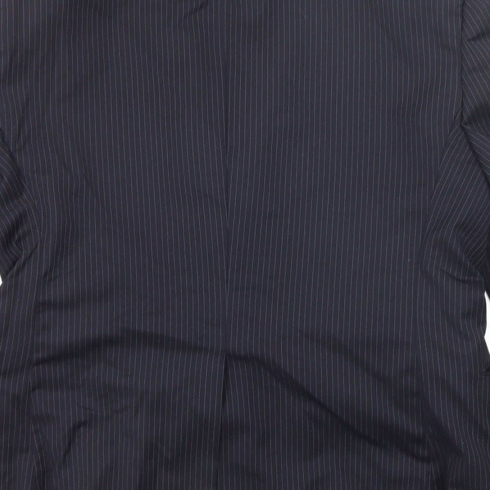 Ted Baker Mens Blue Striped Wool Jacket Suit Jacket Size 42 Regular