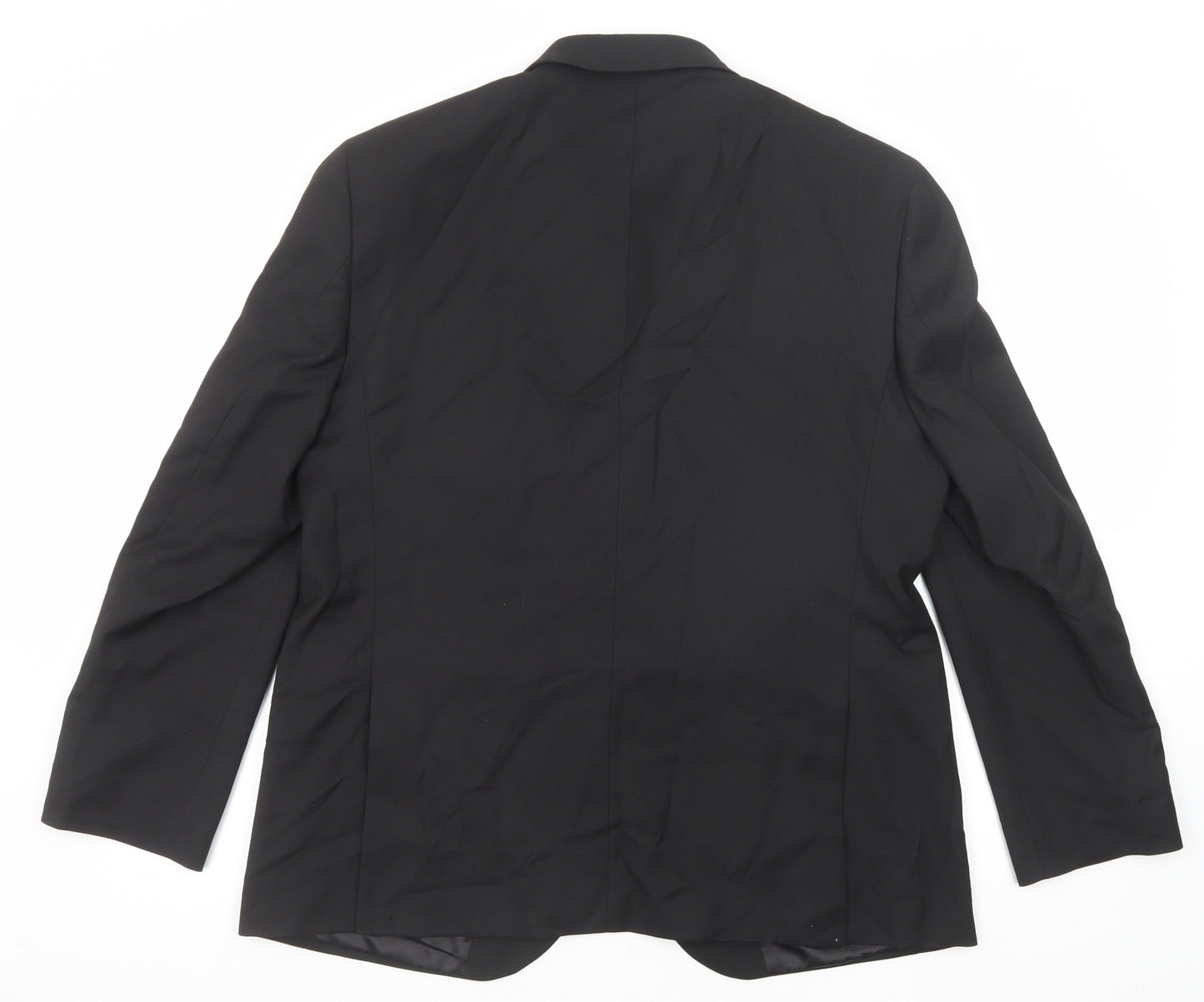 Marks and Spencer Mens Black Polyester Jacket Suit Jacket Size 42 Regular