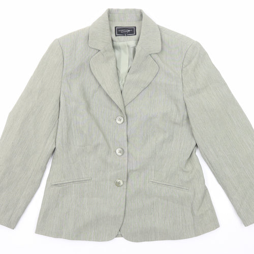 Debenhams Womens Green Polyester Jacket Blazer Size 10