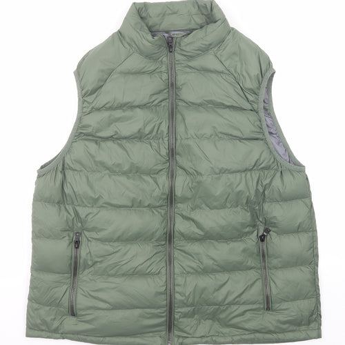 Marks and Spencer Womens Green Gilet Jacket Size XL Zip