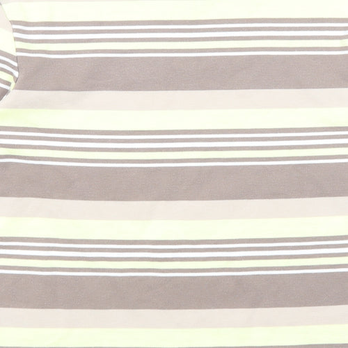 Damart Womens Multicoloured Striped Cotton Basic T-Shirt Size 10 Round Neck - Size 10-12