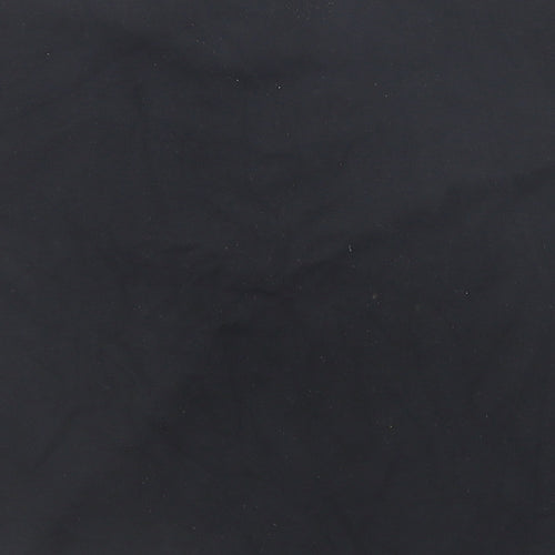 M&Co Womens Black Cotton Basic Polo Size M Collared