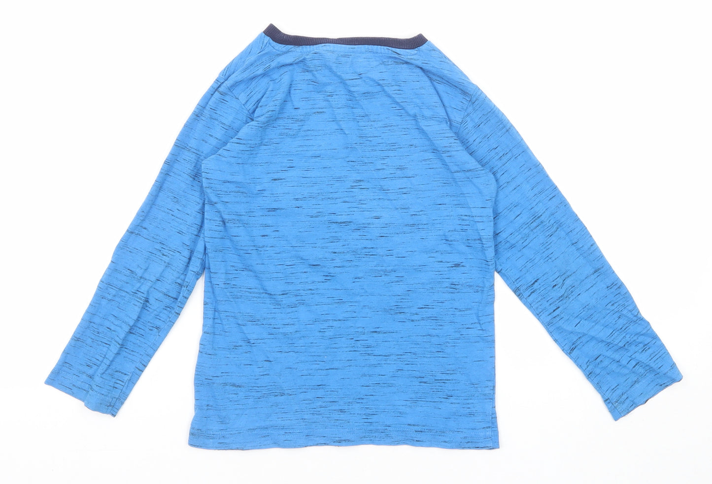 NEXT Boys Blue Cotton Basic T-Shirt Size 4-5 Years Round Neck Pullover - Fire Engine