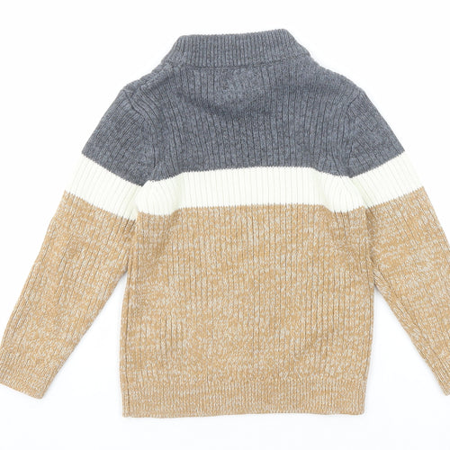 NEXT Boys Multicoloured Round Neck Cotton Pullover Jumper Size 5 Years Pullover