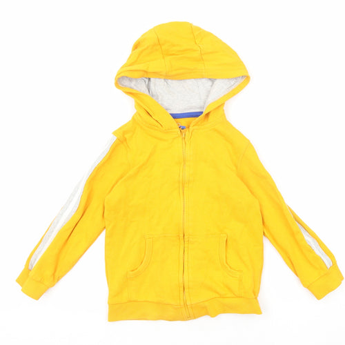 Mothercare Boys Yellow Cotton Full Zip Hoodie Size 5-6 Years Zip