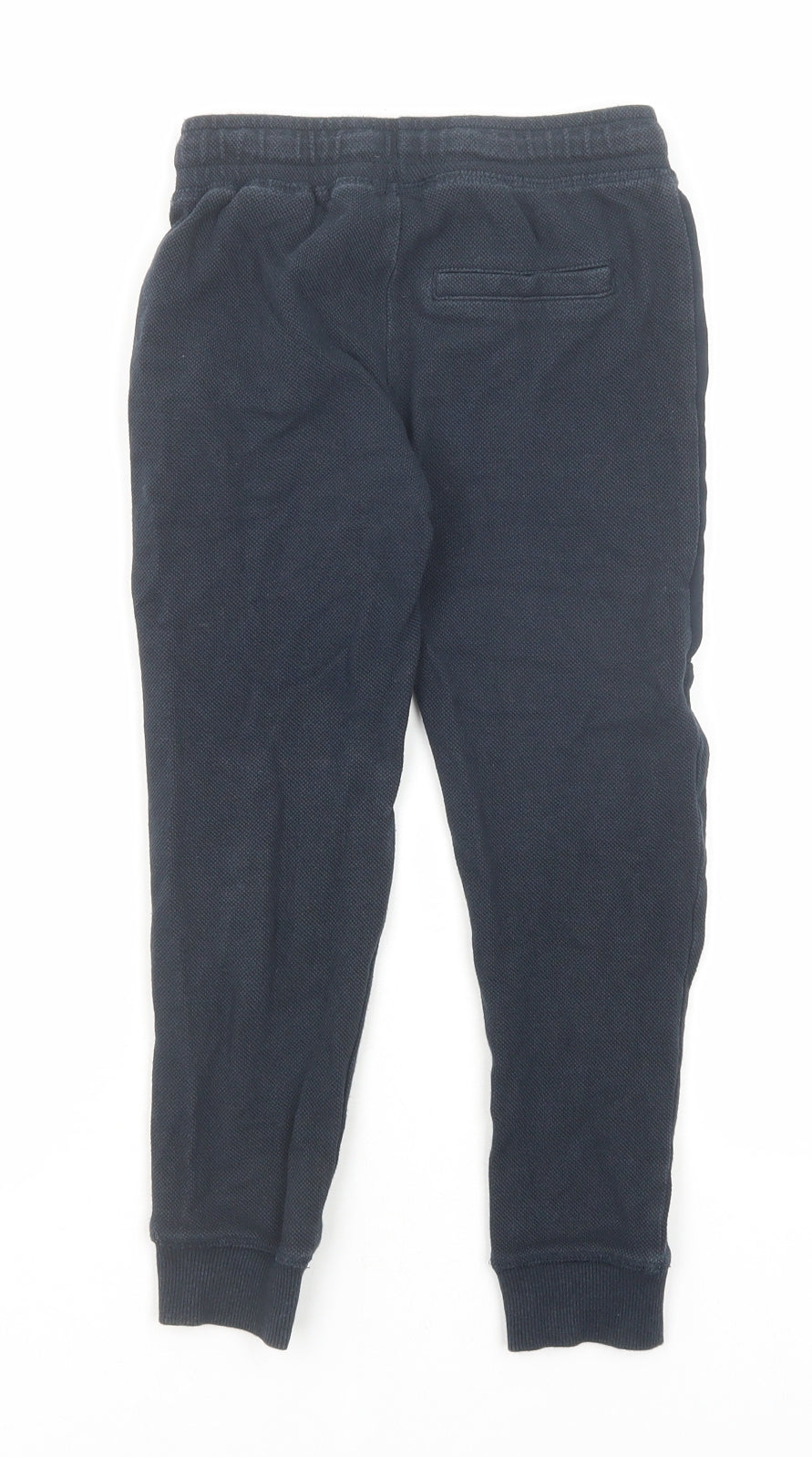 H&M Boys Blue Cotton Jogger Trousers Size 5-6 Years Regular Drawstring