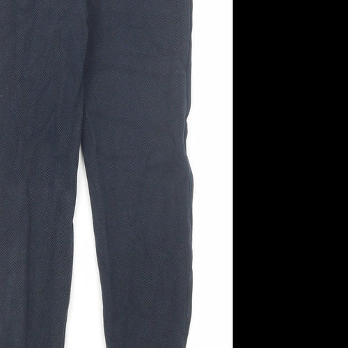 H&M Boys Blue Cotton Jogger Trousers Size 5-6 Years Regular Drawstring
