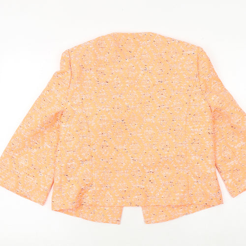 Marks and Spencer Womens Orange Geometric Jacket Blazer Size 12