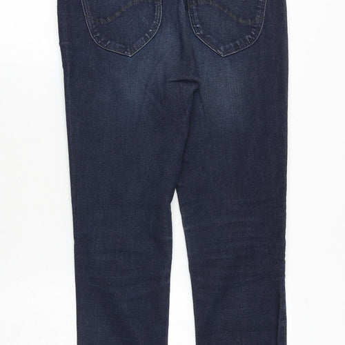 Lee Womens Blue Polyester Skinny Jeans Size 30 in Regular Zip