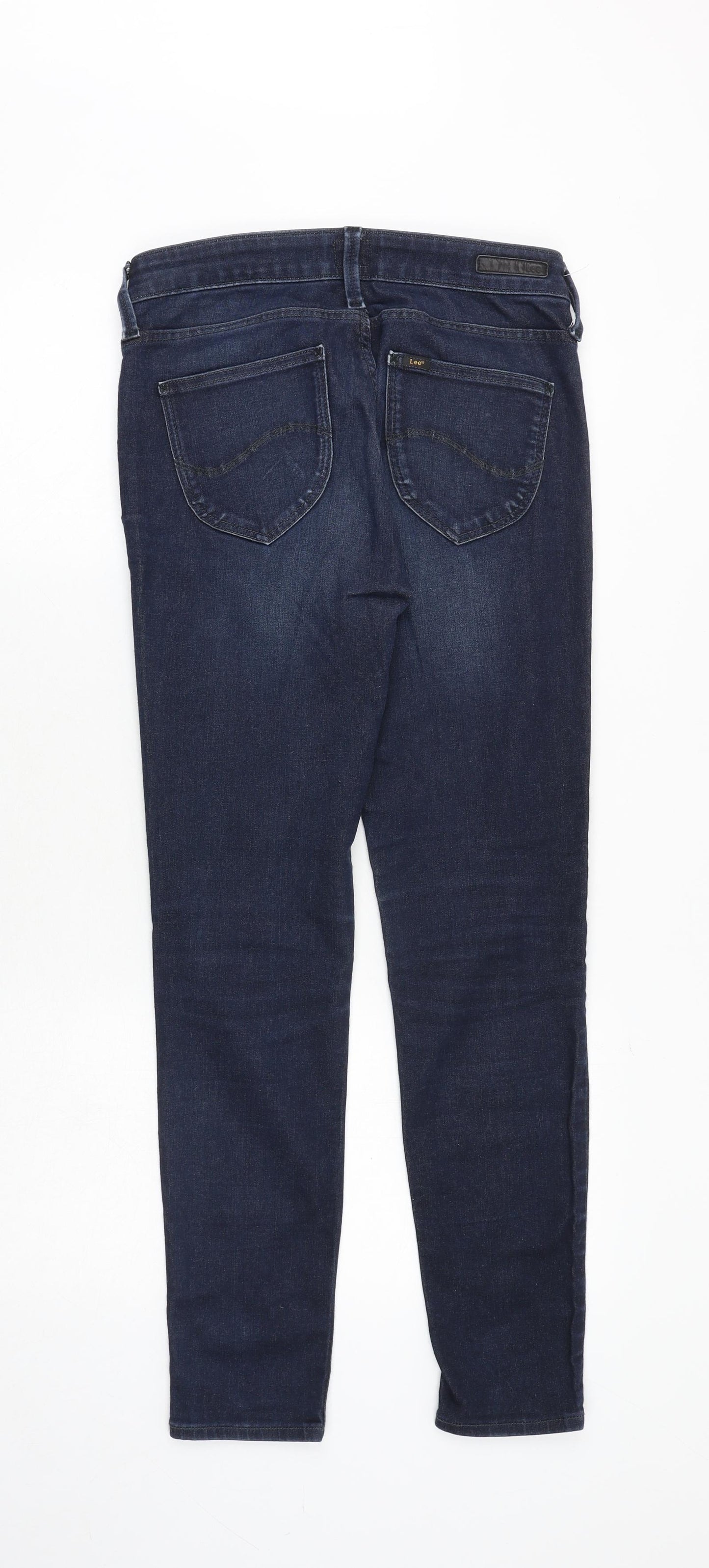 Lee Womens Blue Polyester Skinny Jeans Size 30 in Regular Zip