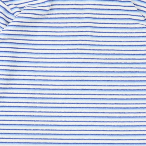 Craghoppers Womens Blue Striped Polyester Pullover Sweatshirt Size 10 Zip