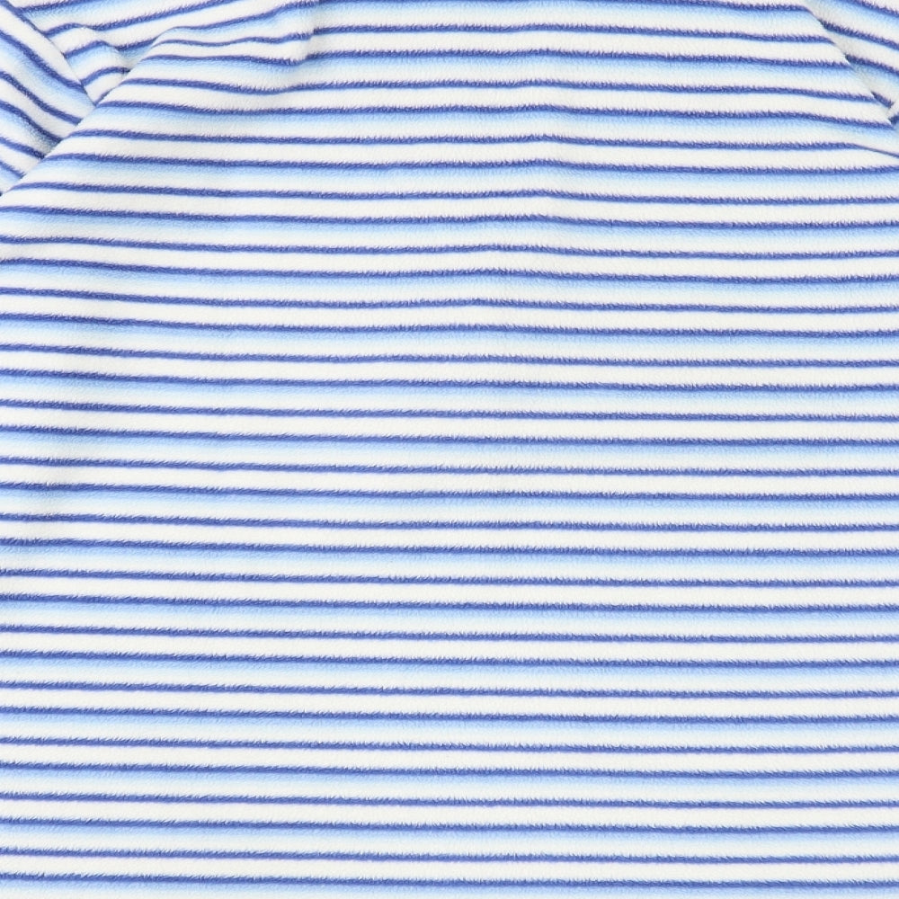 Craghoppers Womens Blue Striped Polyester Pullover Sweatshirt Size 10 Zip