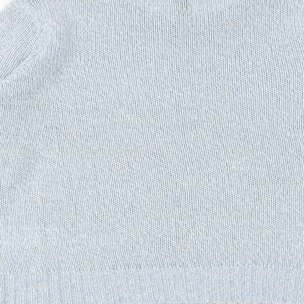H&M Womens Blue Round Neck Acrylic Pullover Jumper Size S
