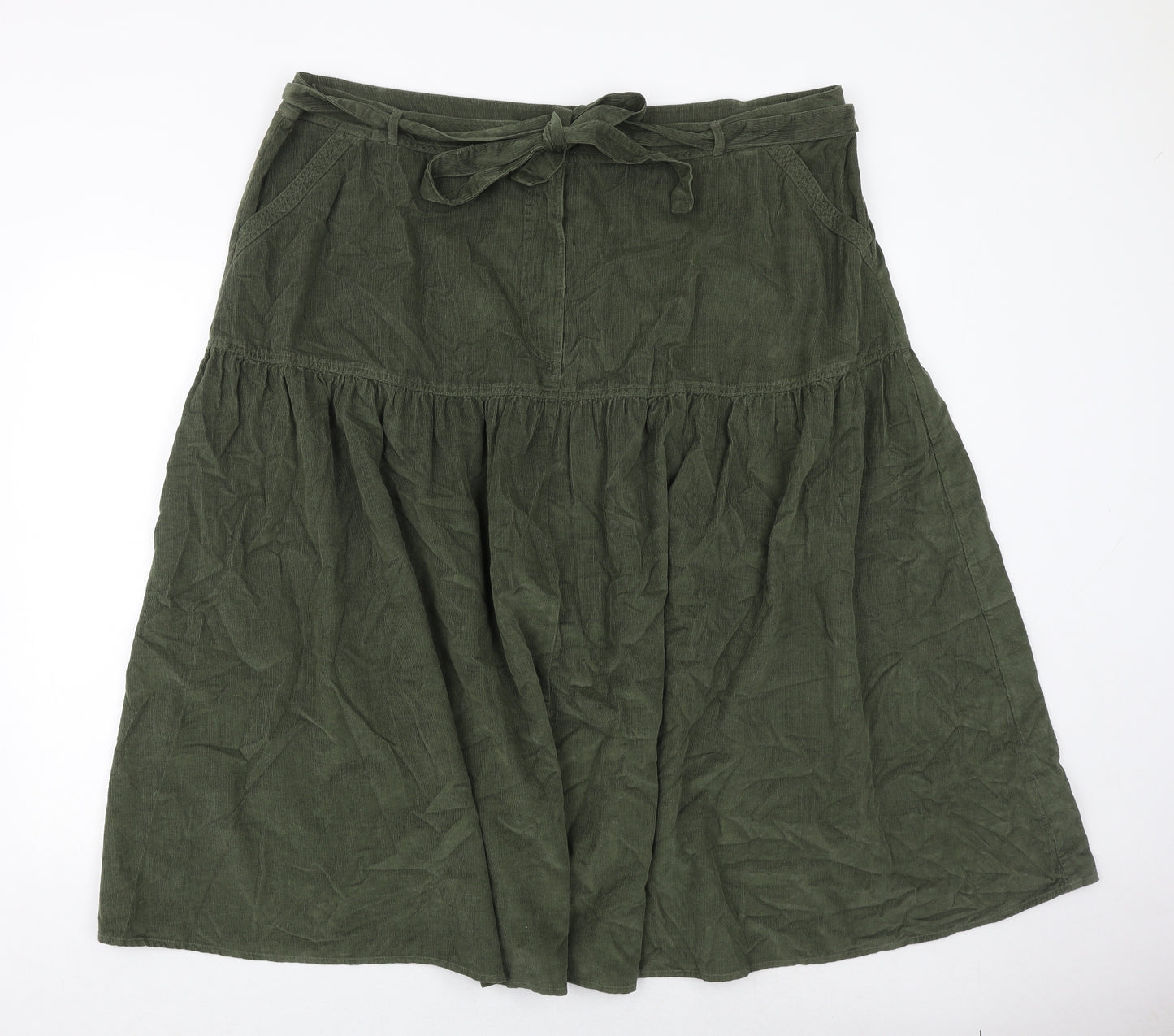 Per Una Womens Green Cotton Swing Set Size 24 Tie