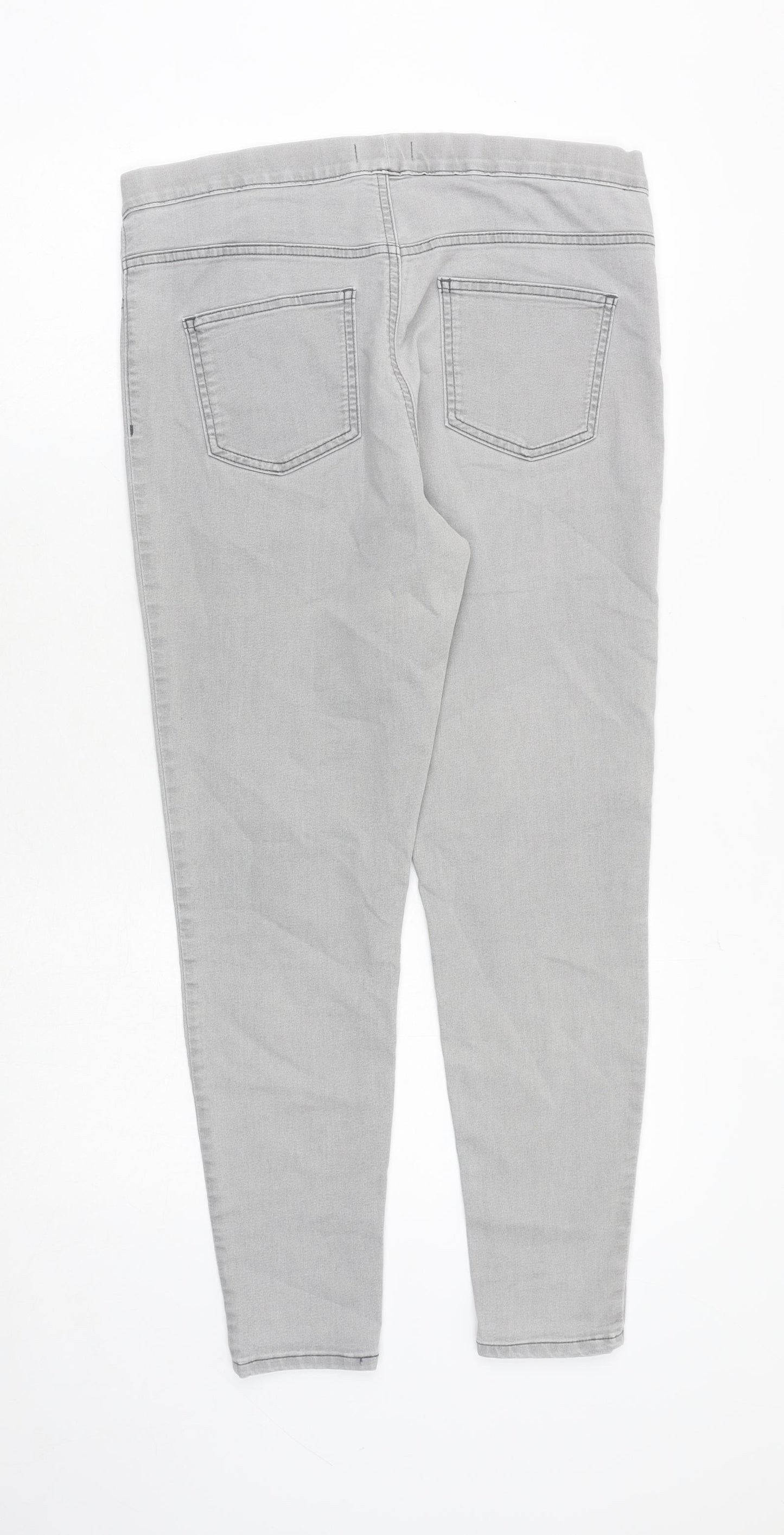 Marks and Spencer Womens Grey Cotton Jegging Jeans Size 14 Regular