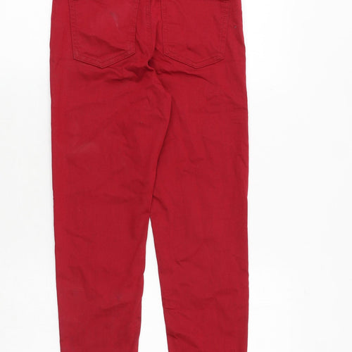Marks and Spencer Womens Red Cotton Jegging Jeans Size 6 Regular