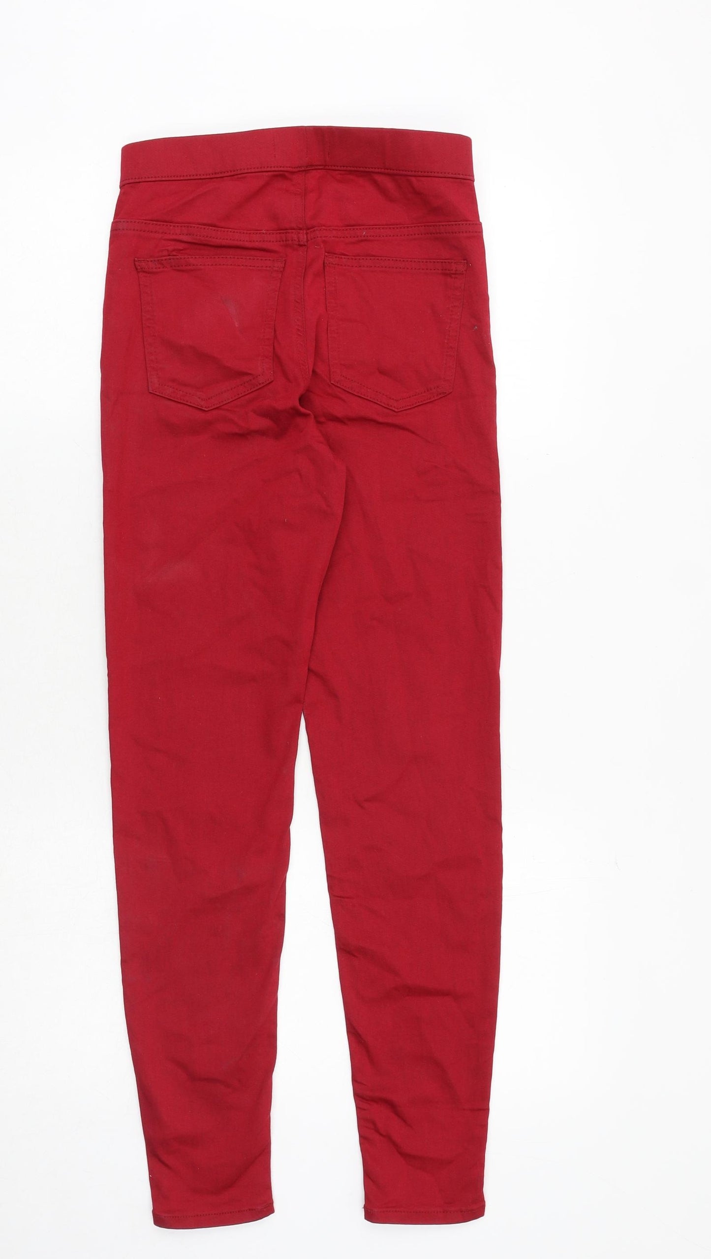 Marks and Spencer Womens Red Cotton Jegging Jeans Size 6 Regular