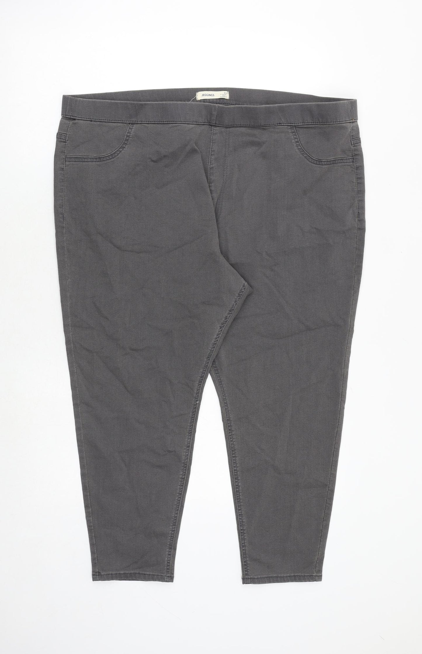 Marks and Spencer Womens Grey Cotton Jegging Jeans Size 24 Regular
